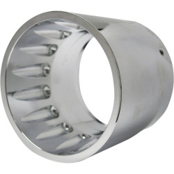 PartzBiz HD DS18600937 - Bassani Chrome Fluted DNT Deep N Throaty 4" Replacement Tip | BEDNT6-2