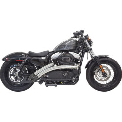PartzBiz HD DS18001639 - Bassani Chrome Radial Sweeper 2:2 Exhaust w/ Heat Shields Harley Sportster 14-16 | 1X2FC
