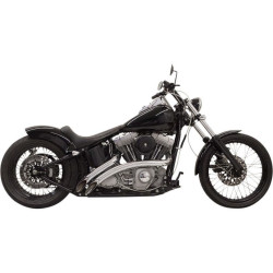PartzBiz HD DS18001611 - Bassani Chrome Radial Sweeper 2:2 Exhaust w/ Heat Shields Harley Softail & Dyna | 1SD1F