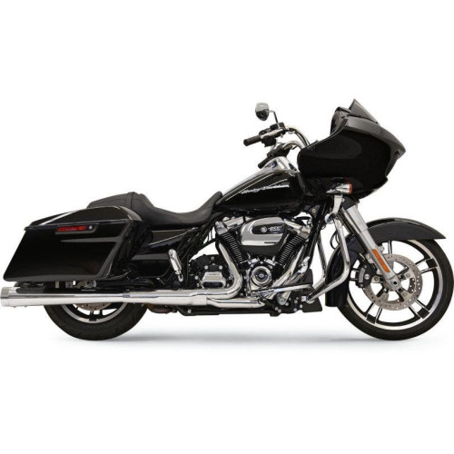 PartzBiz HD: 4422619-Bassani DNT Deep N Throaty Chrome w/ Chrome 4" Slip On Mufflers Megaphone 17-18