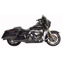 PartzBiz HD DS18002509 - Bassani Hot Rod Turnout 2-1 Mid 4" Exhaust System Black Harley Bagger 07-16
