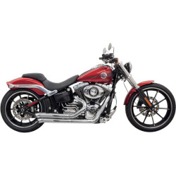 PartzBiz HD DS18001600 - Bassani Chrome Pro Street Turn Out Exhaust Harley Softail Breakout Rocker | 1S33D