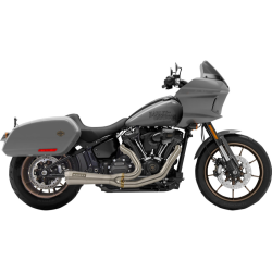 PartzBiz HD DS18002557 - Bassani Stainless Ripper Short Road Rage 2-1 Exhaust for Harley Softail M8 FLSB FXLRST | 1S74SS