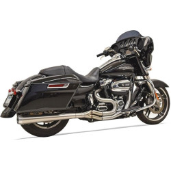 PartzBiz HD DS18002199 - Bassani Stainless Road Rage III 2 into 1 Long Megaphone Muffler Harley 17-19 FLH 1F21SS