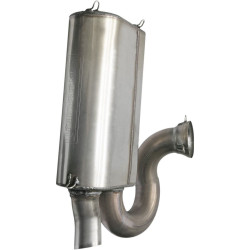 PartzBiz HD DS18112890 - Bassani Stainless Steel Louvered Core Slip On Muffler Polaris Slingshot SL 15-16 | 6S17