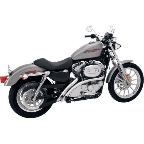 PartzBiz HD: 4422562-Bassani Chrome Radial Sweeper 2:2 Exhaust w/o Heat Shields Harley XL 07-13 | XL4-FF12CL