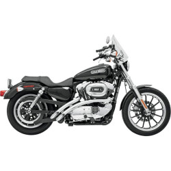 PartzBiz HD DS18000651 - Bassani Chrome Radial Sweeper 2:2 Exhaust w/o Heat Shields Harley XL 86-03 | XL-FF12