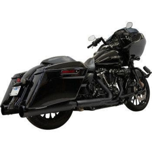 PartzBiz HD: 4422573-Bassani Xhaust 4.5" Straight Can Exhaust Mufflers Black 17-23 Harley Touring | 1F745B