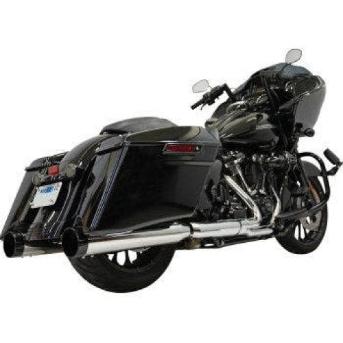 PartzBiz HD: 4422574-Bassani Xhaust 4.5" Straight Can Exhaust Mufflers Chrome 17-23 Harley Touring  | 1F745