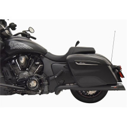 PartzBiz HD DS18102809 - Bassani Xhaust 8H16SB Black 4" True Duals Slip-On Mufflers Indian Challenger '20
