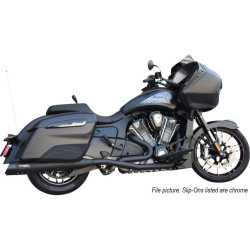 PartzBiz HD DS18102808 - Bassani Xhaust 8H16SB Chrome 4" True Duals Slip-On Mufflers Indian Challenger 20