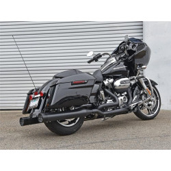 PartzBiz HD DS18020365 - Bassani Xhaust Black True Dual Down Under Head Pipes Headers Harley 17 FLH 11525A