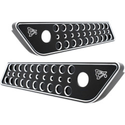 PartzBiz HD BCC03-529 - Battitinis Black Signature Series Saddlebag Hinge Latch Covers for Harley 14-16 | 03-529