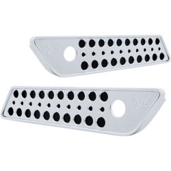 PartzBiz HD BCC03-528 - Battitinis Chrome Signature Series ฝาปิดบานพับกระเป๋าอานสำหรับ Harley 14-16 | 03-528