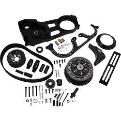 PartzBiz HD DS11200419 - Belt Drives LTD EVO-220-B สีดำ 2” Open Belt Drive Kit Harley FL Touring 90-06