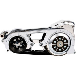 PartzBiz HD DS11200420 - Belt Drives LTD EVO-220-C Chrome 2 ” Open Belt Drive Kit Harley FL Touring 90-06 สุดยอดการอัพเกรดระบบส่งกำลังระบบส่งกำลังใหม่ที่ดีที่สุด