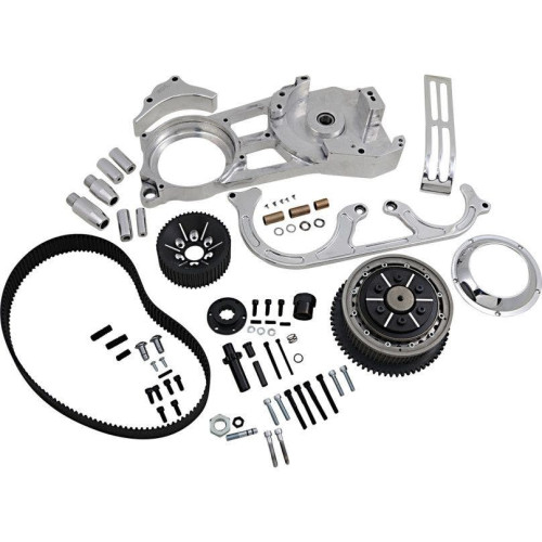 PartzBiz HD: 4422481-Belt Drives LTD EVO-220-P ชุดขับเคลื่อนสายพานเปิด 2” ขัดเงา Harley Touring 90-06 การเปลี่ยนการอัพเกรดระบบส่งกำลังสมรรถนะใหม่ที่ดีที่สุด