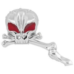 PartzBiz HD TR488743 - Biker's Choice 18-434 กระจก Chrome Skull พร้อมตาสีดำคู่ 65-18 Harley 488743 PartzBiz HD TR488743 - Biker's Choice 18-434 กระจก Chrome Skull พร้อมตาสีดำคู่ 65-18 Harley 488743