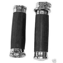 PartzBiz HD TR482441 - Biker's Choice 351120 Chrome Tornado Cable Dual Grips สำหรับ Harley 1” Bar 82-17 PartzBiz HD TR482441 - Biker's Choice 351120 Chrome Tornado Cable Dual Grips สำหรับ Harley 1” Bar 82-17