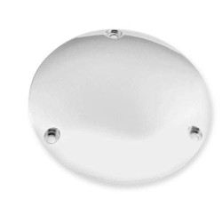 PartzBiz HD TR490260 / GW13208 (x3) / DSDS174346 (x 3) - Biker's Choice Chrome Smooth 3 Hole Domed Derby Cover w/ Screws Harley Big Twin