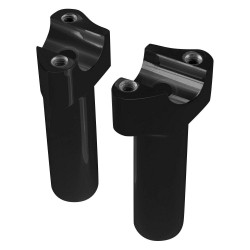 PartzBiz HD TR666720 - Bikers Choice 13-005BK สีดำ 4.5” Square Shoulder 1” dia. Handlebar Risers Harley Davidson เมตริกอินเดีย Custom Chopper Vintage Bobber Softail Sportster บาร์แขวน 666720