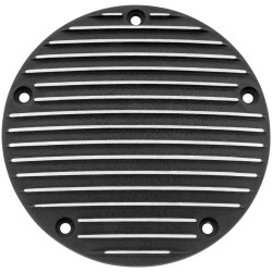 PartzBiz HD TR666742 - Bikers Choice Black Finned 5 Hole Derby Domed Cover Harley Twin Cam 99-16 | 19-006