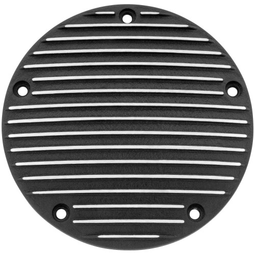 PartzBiz HD: 4422349-Bikers Choice สีดำ Finned 5 Hole Derby Domed Cover Harley Twin Cam 99-16 | 19-006 PartzBiz HD: 4422349-Bikers Choice สีดำ Finned 5 Hole Derby Domed Cover Harley Twin Cam 99-16 | 19-006
