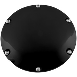 PartzBiz HD TR482890 - Bikers Choice Black Smooth Domed Derby Cover for Harley Sportster XL Model 04-17 | 301496