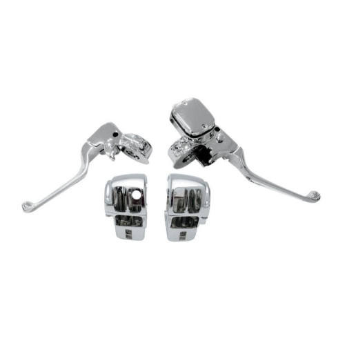 PartzBiz HD: 4422360-Bikers Choice Chrome 11/16 Bore แฮนด์ควบคุม Harley FLH/T Radio 96-07 | 601743 84702 PartzBiz HD: 4422360-Bikers Choice Chrome 11/16 Bore แฮนด์ควบคุม Harley FLH/T Radio 96-07 | 601743 84702