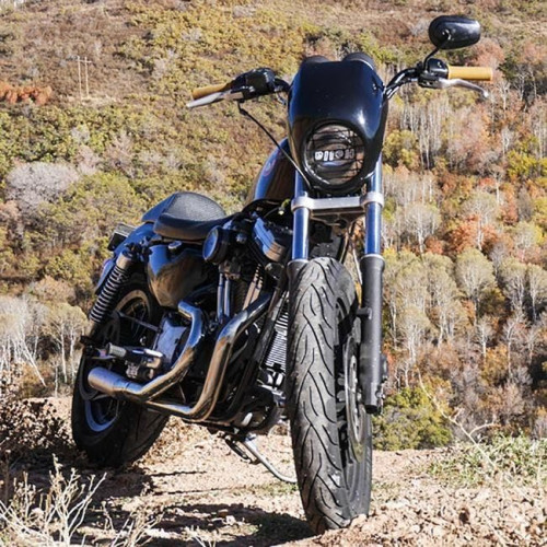 PartzBiz HD: 4422261-Bitlwell 6009-2016 1 ” Tracker High Smooth Slotted Black Handlebar Harley Metric Custom 0601-5123 06015123 davidson sx650 shadow virago vulcan intruder bobber chopper มอเตอร์ไซค์