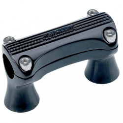 PartzBiz HD DS06020570 - Biltwell 6402-201-02 Black Thunder 2" Risers for 1" Diameter Clamp Handlebars Harley Custom Chopper Street Vintage Motorcycle Accessories Bike Parts Build Fabrication 0602-0570 06020570