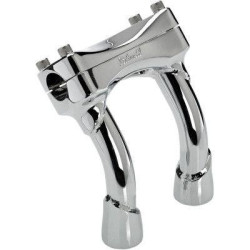 PartzBiz HD DS06021064 - Biltwell 6404-105-06 Chrome 6" Murdock Pullback Risers for 1" Handlebars Harley