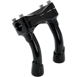 PartzBiz HD DS06021065 - Biltwell 6404-201-06 Black 6" Murdock Pullback Risers for 1" Handlebars Harley