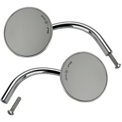 PartzBiz HD DS06401329 - Biltwell 6503-400-532 Chrome Perch Mount 4” กระจกอเนกประสงค์สำหรับ Harley Metric Custom Chopper Vintage Street รถจักรยานยนต์ Yamaha Ducati kawasaki suzuki ด้านหน้าด้านหลังซ้ายขวาด้านข้าง view 0640-1329 06401329