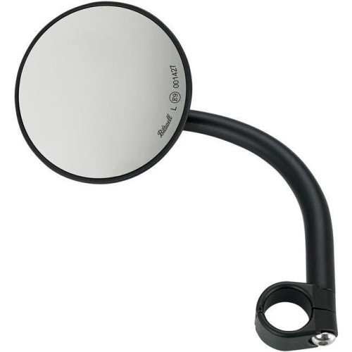 PartzBiz HD: 4422170-Biltwell 6503-501-131 Black Round 4" Utility Mirror Clamp-On 1" Bars for Harley Universal Custom Chopper Vintage Street 4 inch Aluminum 0640-1320 06401320