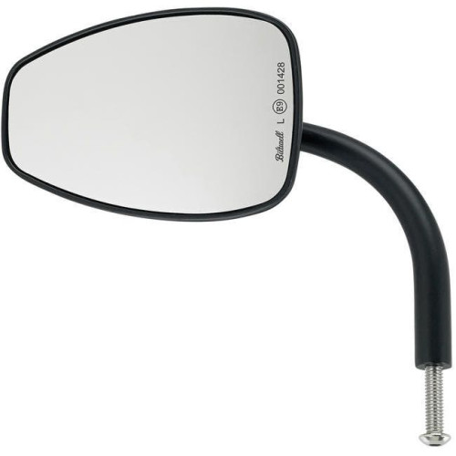 PartzBiz HD: 4422174-Biltwell 6504-400-131 Black Perch Mount Teardrop Utility Mirror for Harley Metric Custom Chopper Vintage Street Motorcycle Yamaha Ducati Honda kawasaki suzuki front back left right side view 0640-1318 06401318