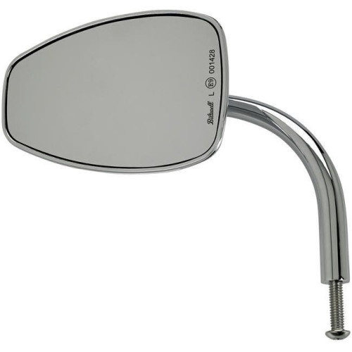 PartzBiz HD: 4422176-Biltwell 6504-400-531 Chrome Perch Mount Teardrop Utility Mirror for Harley Metric Custom Chopper Vintage Street Motorcycle Yamaha Ducati Honda kawasaki suzuki front back left right side view 0640-1319 06401319