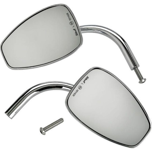 PartzBiz HD: 4422177-Biltwell 6504-400-532 Chrome Perch Mount Teardrop Utility Mirror for Harley Metric Custom Chopper Vintage Street Motorcycle Yamaha Ducati Honda kawasaki suzuki front back left right side view 0640-1331 06401331