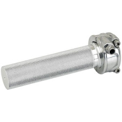 PartzBiz HD DS06320626 - Biltwell 6601-303-01 Polished Aluminum Whiskey Throttle - 1" Bars - Single Cable chopper custom motorcycle street grip hand control accessories replacement new 0632-0626 06320626
