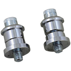 PartzBiz HD DS06040223 - Biltwell 6908-105 Chrome Solid Riser Bushings CNC for Harley & Custom