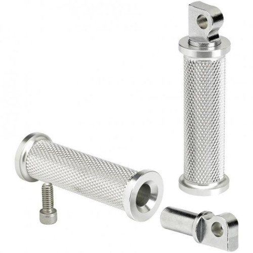 PartzBiz HD: 4422149-Biltwel l7003-203-01 Silver Aluminum ROCKER Foot Pegs - Harley and Universal Fit chopper vintage street race custom motorcycle bike accessories parts 1620-1298 16201298