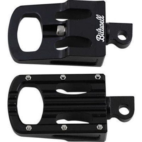 PartzBiz HD: 4422151-Biltwell 7005-203-01 Punisher Footpeg Classic Black Harley M8 Softail 18-20