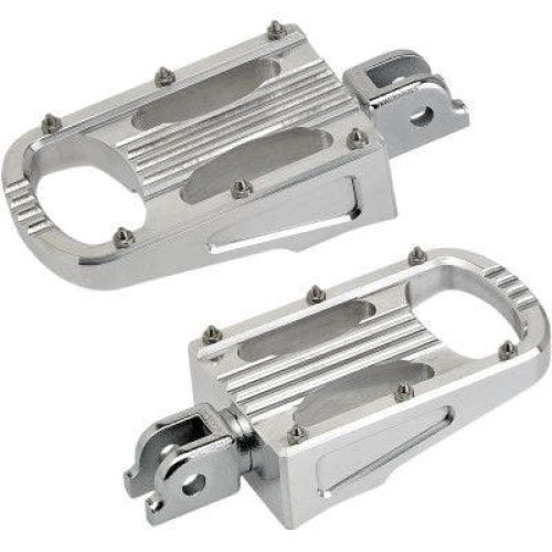 PartzBiz HD: 4422120-Biltwell 7006-303-03 Chrome Aluminum Punisher Footpeg Set H-D Softail M8 18-Up