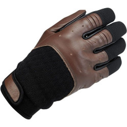 PartzBiz HD DS33012671C - Biltwell Bantam Heavy Duty ถุงมือหนังสีน้ำตาลและสีดำ (XS-2XL) หนังหนังกลับบุนวมภายใน ทนต่อการขัดถู การแยกแรงกระแทก ด้ามจับกลางแจ้งเย็บ การป้องกันมือสภาพอากาศที่ปรับได้ 3301-2674 3301-2673
