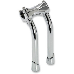 PartzBiz HD DS06020896 - Biltwell Chrome 10" Murdock Pullback Handlebar Risers for Harley & Custom | MP-010-HD-CP