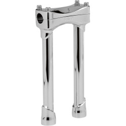 PartzBiz HD DS06020663 - Biltwell Chrome 10" Tall Murdock Risers for Harley Models 1" Clamping Area | MR-010-HD-CP
