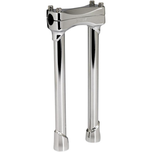 PartzBiz HD: 4422054-Biltwell Chrome 12 ” Tall Murdock Risers สำหรับรุ่น Harley 1 ” พื้นที่หนีบ | MR-012-HD-ซีพี