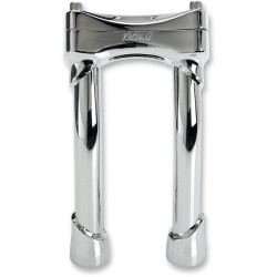 PartzBiz HD DS06020894 - Biltwell Chrome 8" Murdock Pullback Handlebar Risers for Harley & Custom | MP-008-HD-CP