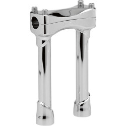 PartzBiz HD DS06020661 - Biltwell Chrome 8" Tall Murdock Risers for Harley Models 1" Clamping Area | MR-008-HD-CP