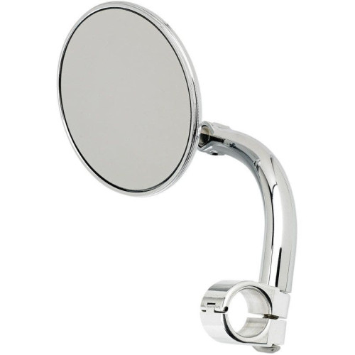 PartzBiz HD: 4422072-Biltwell Chrome Round Utility Mirrors Clamp-On Mounts 1" Bars for Harley (ea) | UM-CIR-01-CP